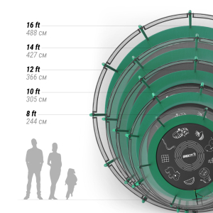 Батут UNIX line Supreme Game 14 ft (green) TRUSUG14GR