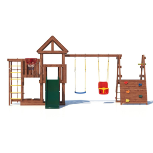 Детская площадка CustWood Junior Color JC15 с деревянной крышей