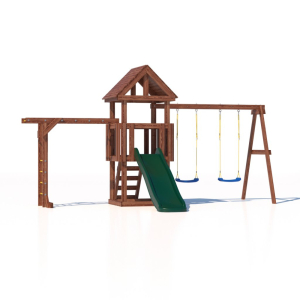Детская площадка CustWood Junior Color JC3 с деревянной крышей