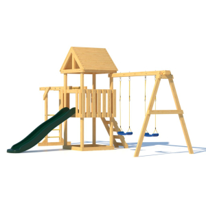Детская площадка CustWood Junior J3 с деревянной крышей 