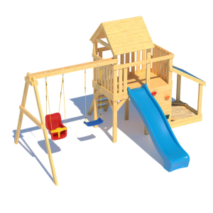 Детская площадка CustWood Scout S7 с деревянной крышей
