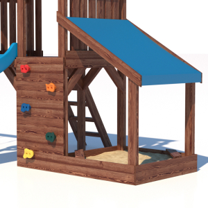 Детская площадка CustWood Scout SC7+ с большой деревянной крышей