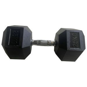 Обрезиненная гексагональная гантель INEX Hex Dumbbell 25 кг